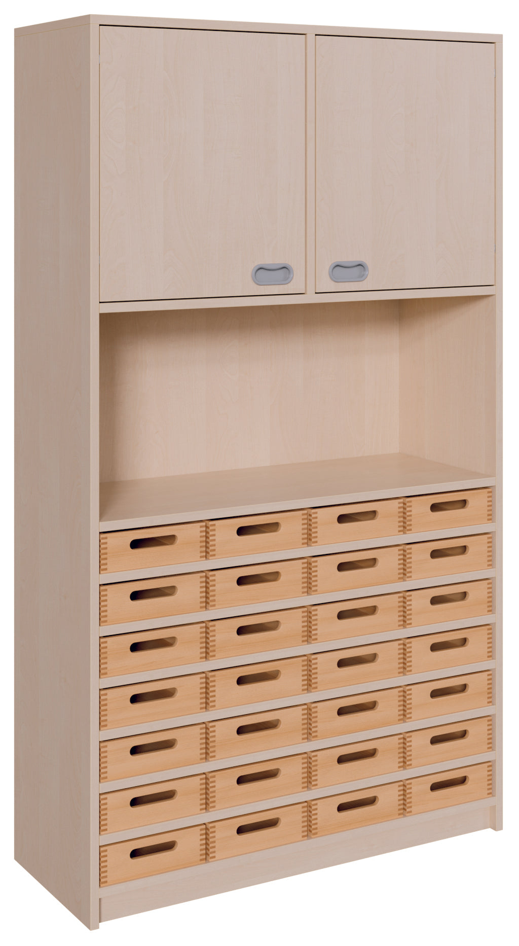 Armoire à caissons en bois massif ǀ largeur 102 cm et hauteur 180 cm