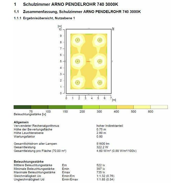 Pendelrohrleuchte Arno