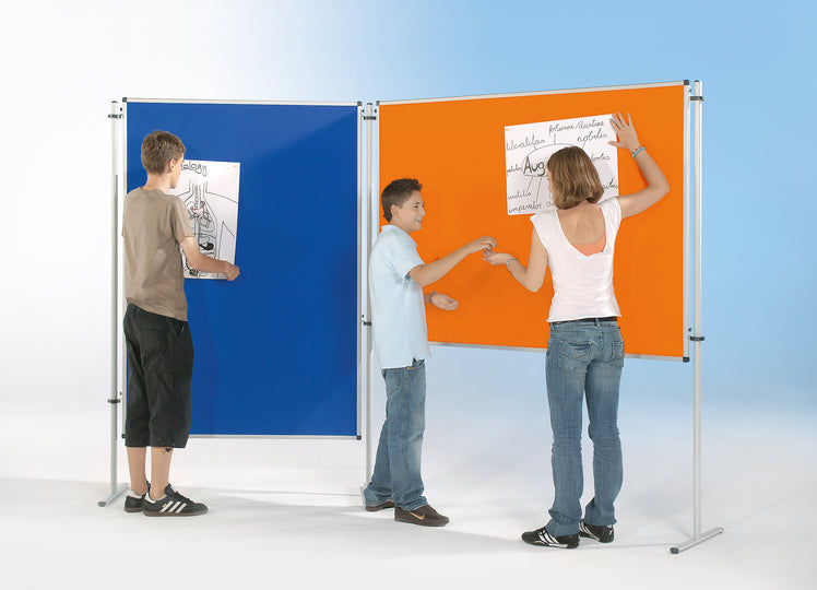 Personen an Stellwandtafel