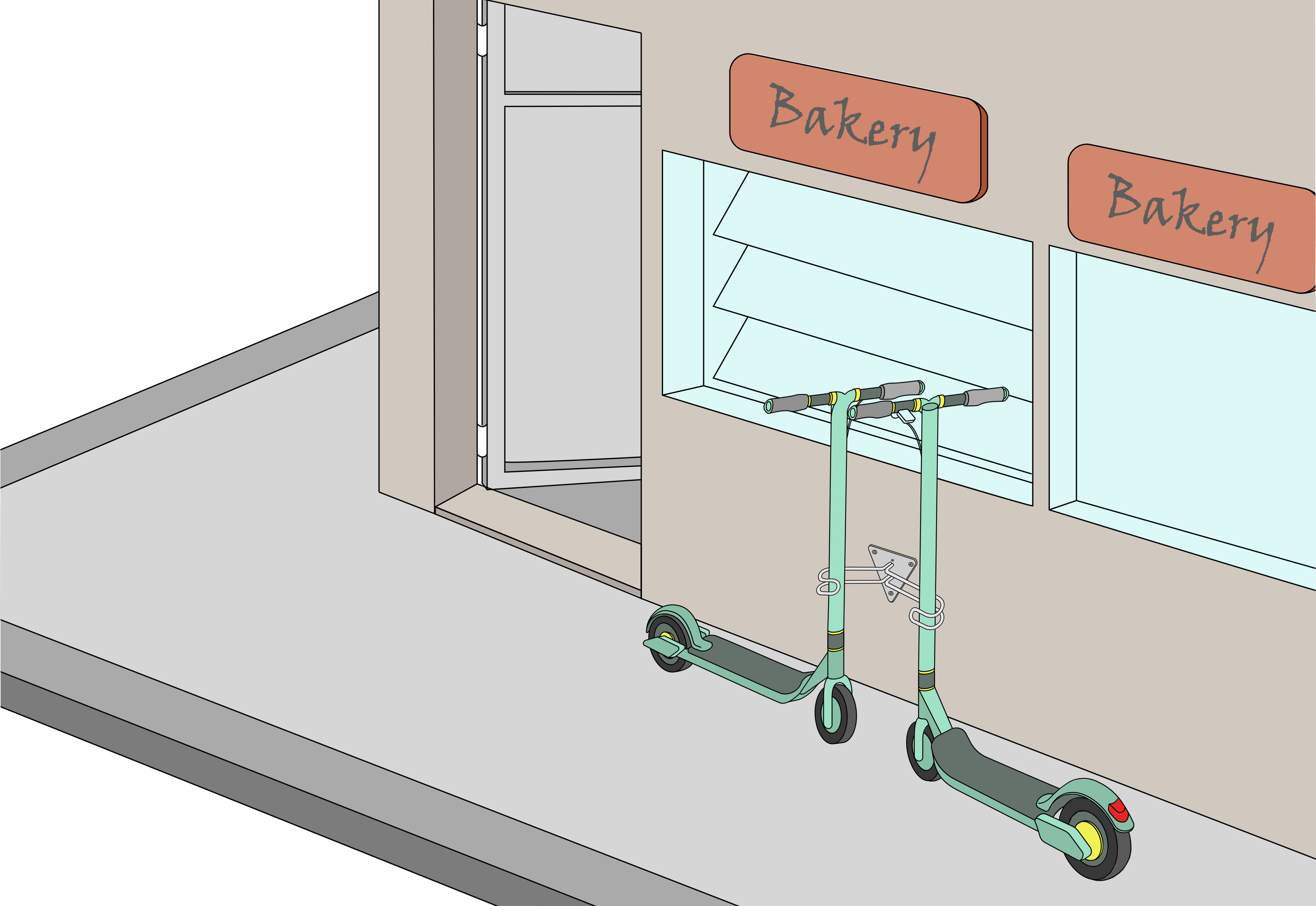 Kickboardständer / Scooterständer - Mini