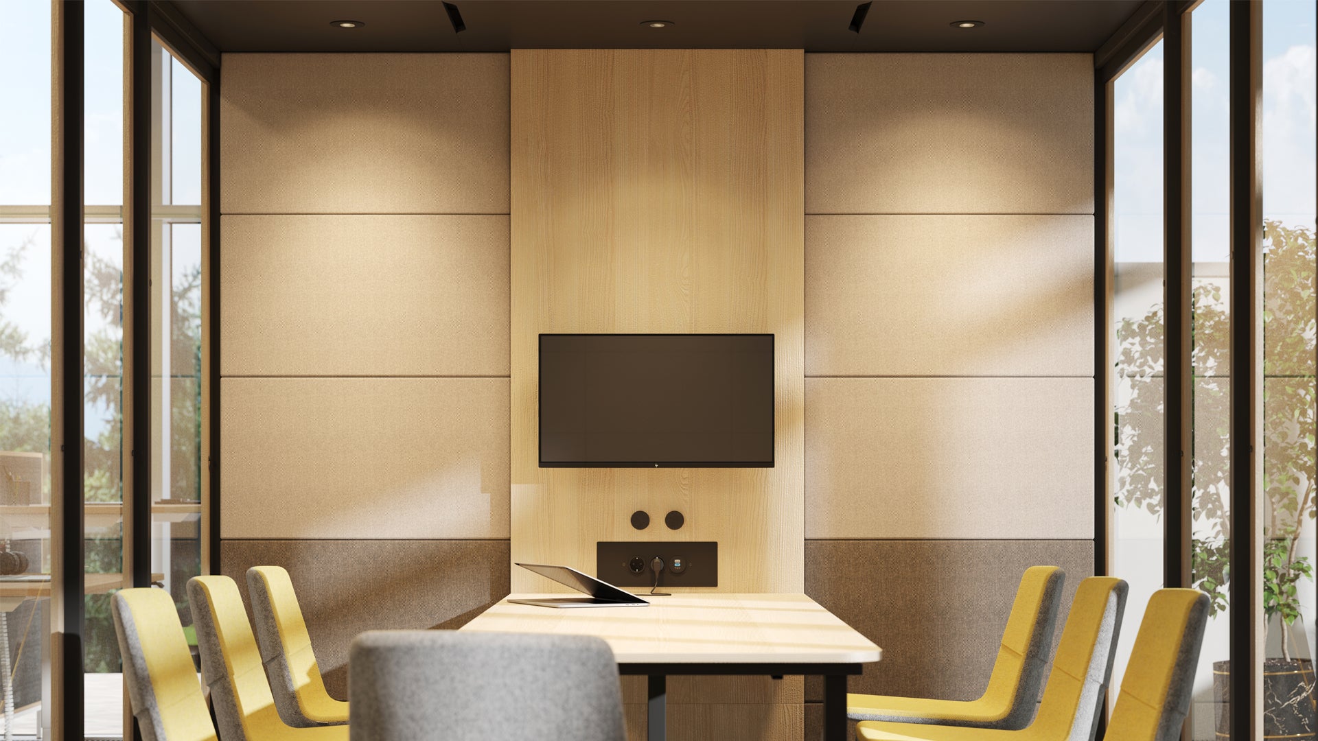 Sitzungszimmer - Meeting Raum - Raum in Raum System für 7 Personen |  Silent Box XL