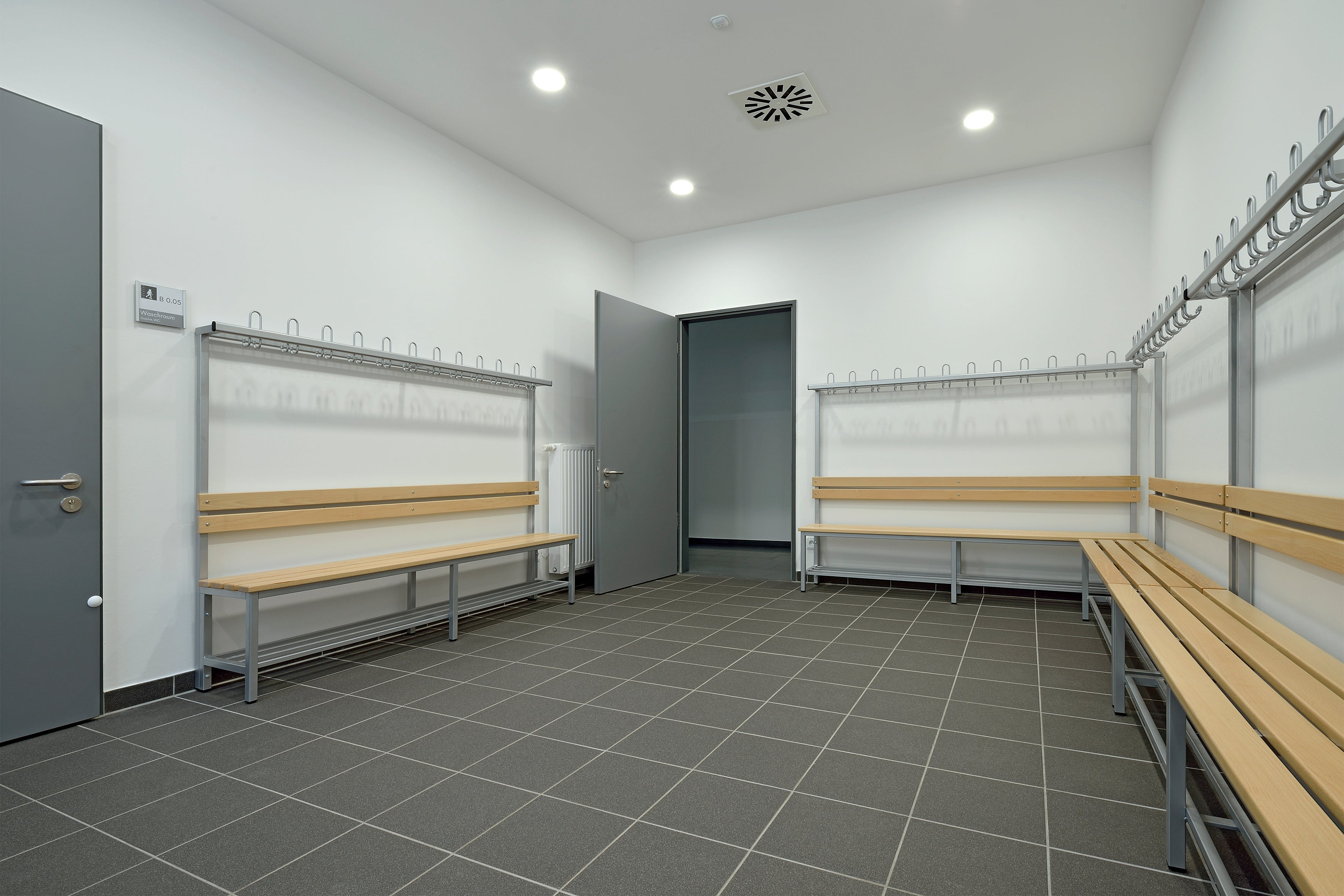 Banc de vestiaire avec dossier