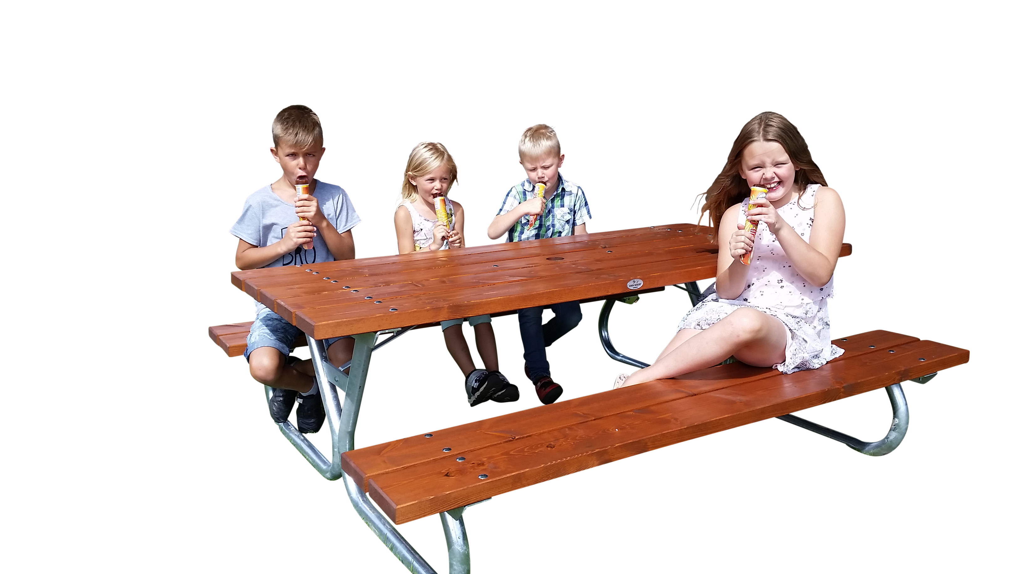 Table de pique-nique - banc de groupe de 180 cm de long en bois de pin FSC® Norrlands