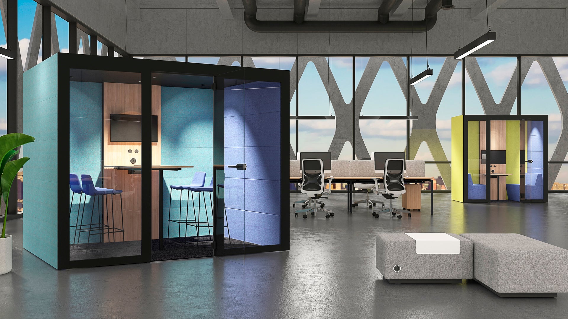 Meetingbox für 4 Personen / Silent Room L | Kibemo