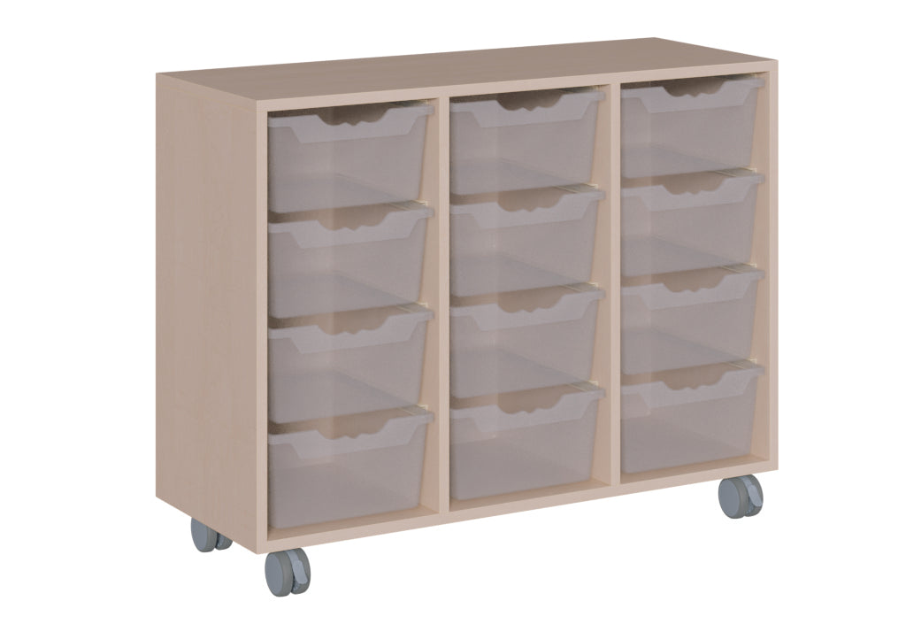 Fahrbares Regal mit ErgoTray Boxen – Flexibel und praktisch